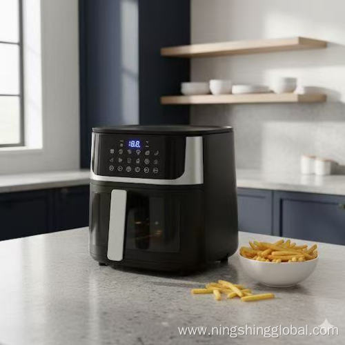 Smart Household Air Fryer 5.5L 1500W Digital Control PTFE Non-Stick Adjustable Thermostat Cook Detachable Oil Container Made